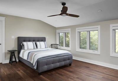 Victoria-Primary bedroom with hardwood flooring in Markham, Ontario renovation (1)